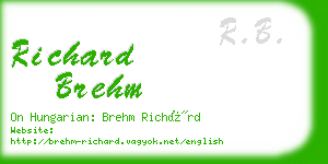 richard brehm business card